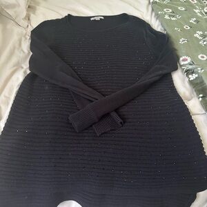 Roz & Ali Black Textured Sweater